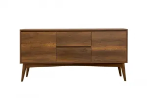 Set s rozkladacím stolom, stoličkami a konzolou (5 kusov) Vina 02 0701 - Walnut, Grey