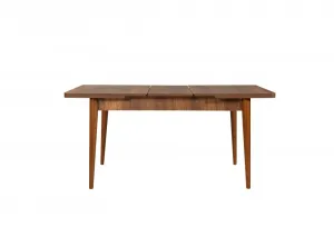 Set s rozkladacím stolom, stoličkami a konzolou (5 kusov) Vina 02 0701 - Walnut, Grey