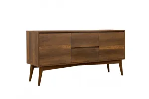 Set s rozkladacím stolom, stoličkami a konzolou (5 kusov) Vina 02 0701 - Walnut, Grey
