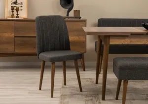 Set s rozkladacím stolom, stoličkami a konzolou (6 kusov) Vina Bench 04 1053 - Walnut, Anthracite