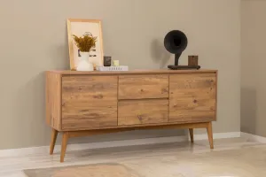 Set s rozkladacím stolom, stoličkami a konzolou (5 kusov) Vina 02 0701 - Atlantic Pine, Grey
