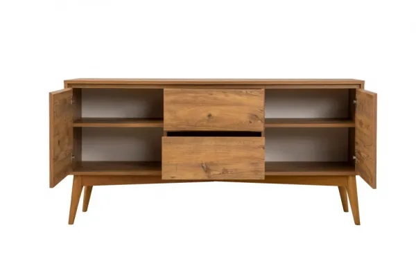 Set s rozkladacím stolom, stoličkami a konzolou (6 kusov) Vina 01 1053 - Atlantic Pine, Anthracite