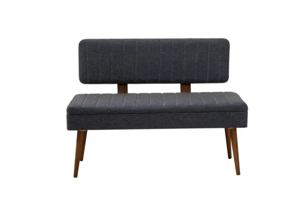 Set s rozkladacím stolom, stoličkami a konzolou (6 kusov) Vina Bench 04 1048 - Walnut, Dark Blue