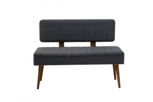 Set s rozkladacím stolom, stoličkami a konzolou (6 kusov) Vina Bench 04 1048 - Walnut, Dark Blue