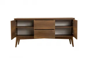 Set s rozkladacím stolom, stoličkami a konzolou (5 kusov) Vina 02 0701 - Walnut, Grey