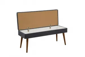 Set s rozkladacím stolom, stoličkami a konzolou (5 kusov) Vina 02 1048 - Walnut, Dark Blue