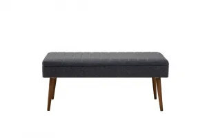 Set s rozkladacím stolom, stoličkami a konzolou (5 kusov) Vina 02 1048 - Walnut, Dark Blue