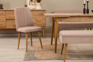Set s rozkladacím stolom, stoličkami a konzolou (6 kusov) Vina Bench 04 0900 - Atlantic Pine, Stone