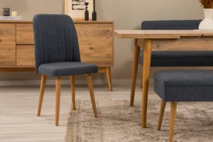 Set s rozkladacím stolom, stoličkami a konzolou (6 kusov) Vina Bench 04 1048 - Atlantic Pine, Dark Blue