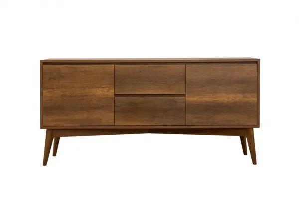 Set s rozkladacím stolom, stoličkami a konzolou (7 kusov) Vina 03 0701 - Walnut, Grey