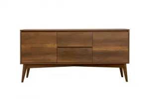 Set s rozkladacím stolom, stoličkami a konzolou (7 kusov) Vina 03 0701 - Walnut, Grey