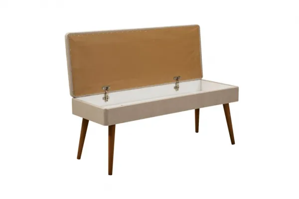 Set s rozkladacím stolom, stoličkami a konzolou (6 kusov) Vina Bench 04 1005 - Walnut, Cream