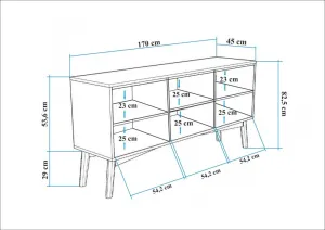 Set s rozkladacím stolom, stoličkami a konzolou (6 kusov) Vina 01 0701 - Walnut, Grey