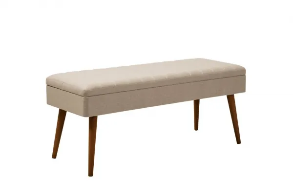 Set s rozkladacím stolom, stoličkami a konzolou (6 kusov) Vina Bench 04 1005 - Walnut, Cream