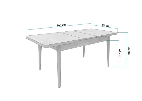 Set s rozkladacím stolom, stoličkami a konzolou (6 kusov) Vina 01 0701 - Walnut, Grey