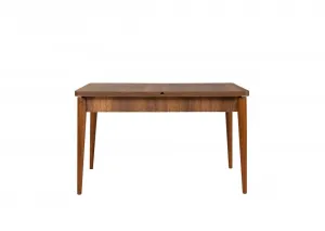 Set s rozkladacím stolom, stoličkami a konzolou (7 kusov) Vina 03 0701 - Walnut, Grey