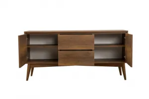 Set s rozkladacím stolom, stoličkami a konzolou (7 kusov) Vina 03 0701 - Walnut, Grey