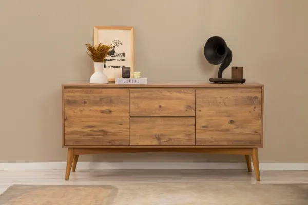 Set s rozkladacím stolom, stoličkami a konzolou (7 kusov) Vina 03 0701 - Atlantic Pine, Grey