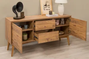 Set s rozkladacím stolom, stoličkami a konzolou (7 kusov) Vina 03 0701 - Atlantic Pine, Grey