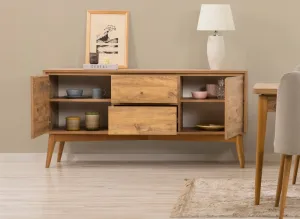 Set s rozkladacím stolom, stoličkami a konzolou (6 kusov) Vina 01 1005 - Atlantic Pine, Cream