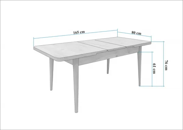 Jedálenský set s rozkladacím stolom a stoličkami (6 kusov) Vina - Walnut, Anthracite
