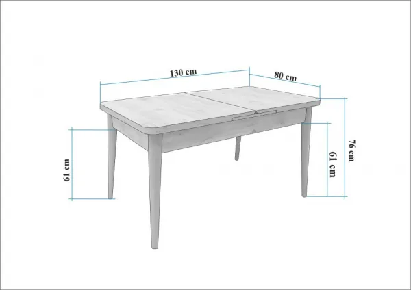 Jedálenský set s rozkladacím stolom a stoličkami (6 kusov) Vina - Walnut, Anthracite
