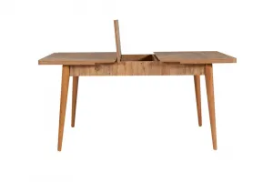 Jedálenský set s rozkladacím stolom a stoličkami (6 kusov) Vina - Atlantic Pine, Anthracite