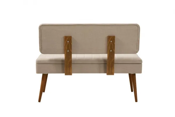 Jedálenský set s rozkladacím stolom a stoličkami (6 kusov) Vina - Walnut, Cream