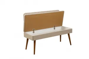 Jedálenský set s rozkladacím stolom a stoličkami (6 kusov) Vina - Walnut, Cream