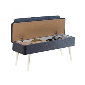 Jedálenský set s rozkladacím stolom a stoličkami (5 kusov) Vina 1048 - 4 - White, Dark Blue
