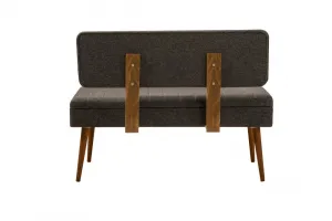 Jedálenský set s rozkladacím stolom a stoličkami (6 kusov) Vina - Walnut, Anthracite