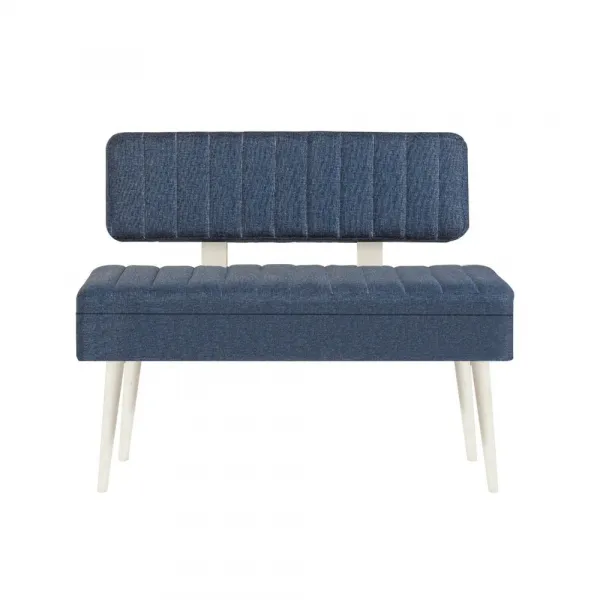 Jedálenský set s rozkladacím stolom a stoličkami (5 kusov) Vina 1048 - 4 - White, Dark Blue