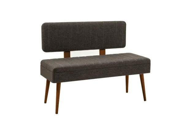 Jedálenský set s rozkladacím stolom a stoličkami (6 kusov) Vina - Walnut, Anthracite