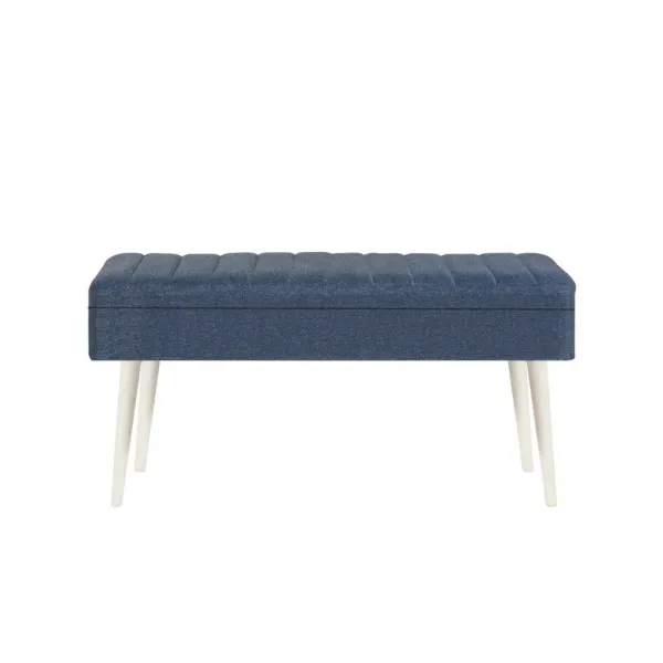 Jedálenský set s rozkladacím stolom a stoličkami (4 kusy) Vina 1048 - 3 - White, Dark Blue