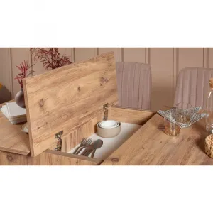 Jedálenský set s rozkladacím stolom a stoličkami (4 kusy) Vina 0900 - 3 - Atlantic, Stone