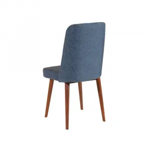 Jedálenský set s rozkladacím stolom a stoličkami (4 kusy) Vina 1048 - 3 - Walnut, Dark Blue