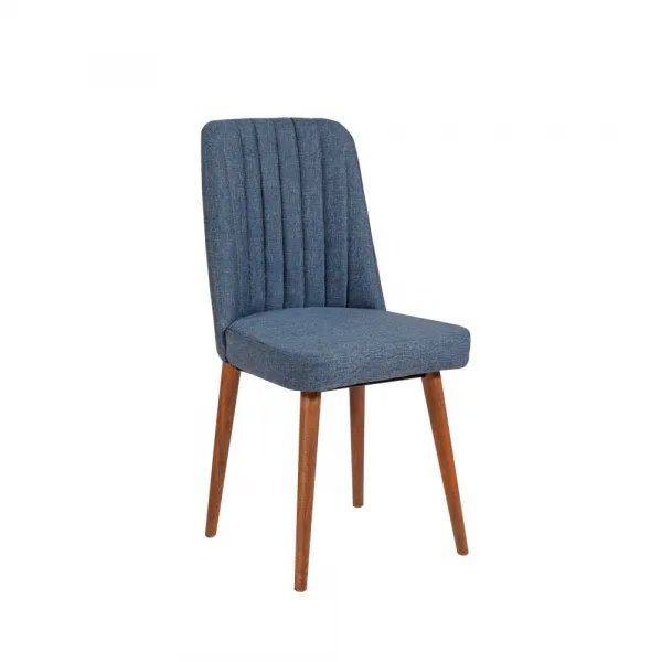 Jedálenský set s rozkladacím stolom a stoličkami (4 kusy) Vina 1048 - 3 - Walnut, Dark Blue