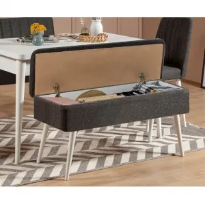 Jedálenský set s rozkladacím stolom a stoličkami (4 kusy) Vina 1053 - 3 - Anthracite, White
