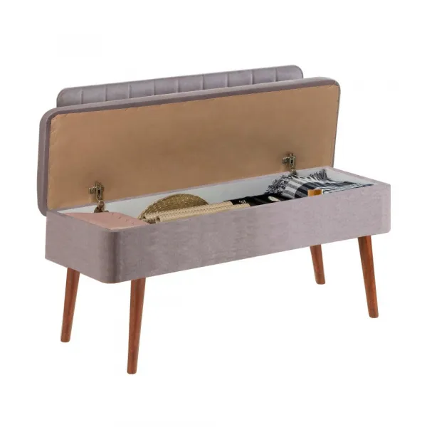Jedálenský set s rozkladacím stolom a stoličkami (5 kusov) Vina 0701 - 4 - Walnut, Grey