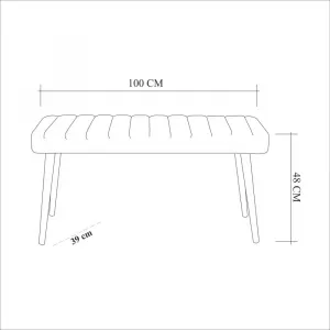 Lavica Stormi Bench - Atlantic Pine, Stone