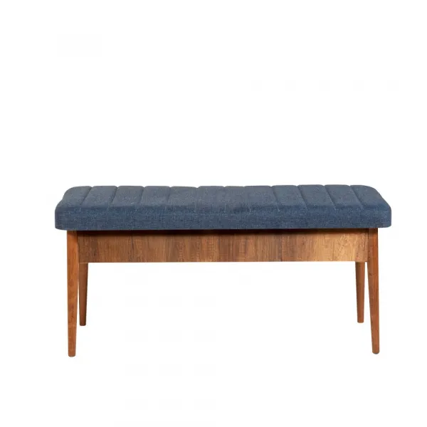 Jedálenský set s rozkladacím stolom a stoličkami (4 kusy) Vina 1048 - Dark Blue, Walnut