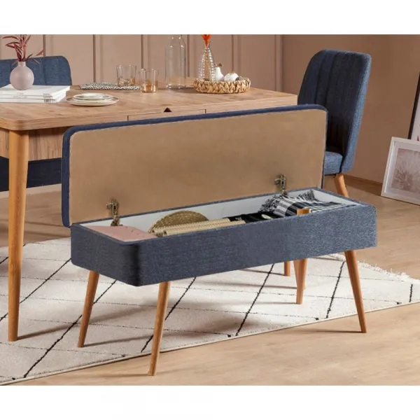 Jedálenský set s rozkladacím stolom a stoličkami (5 kusov) Vina 1048 - 4 - Atlantic, Dark Blue