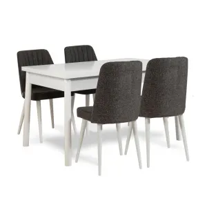 Set stola a stoličiek (5 kusov) Costa White-Anthracite