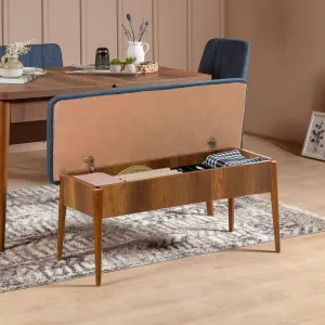 Jedálenský set s rozkladacím stolom a stoličkami (4 kusy) Vina 1048 - Dark Blue, Walnut