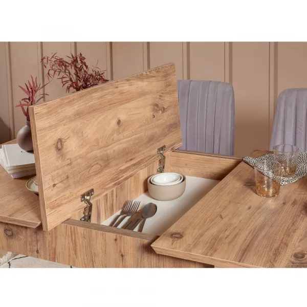 Jedálenský set s rozkladacím stolom a stoličkami (5 kusov) Vina 0701 - 4 - Atlantic, Grey