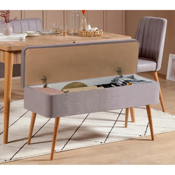 Jedálenský set s rozkladacím stolom a stoličkami (5 kusov) Vina 0701 - 4 - Atlantic, Grey