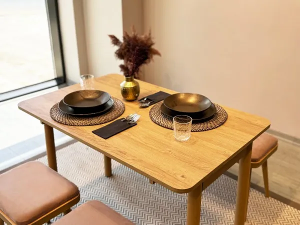 Jedálenský set s rozkladacím stolom a stoličkami (4 kusy) Vina Mini 04 0900 - Oak, Stone