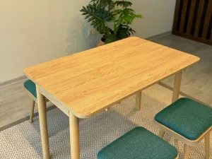 Jedálenský set s rozkladacím stolom a stoličkami (4 kusy) Vina Mini 04 1070 - Oak, Green