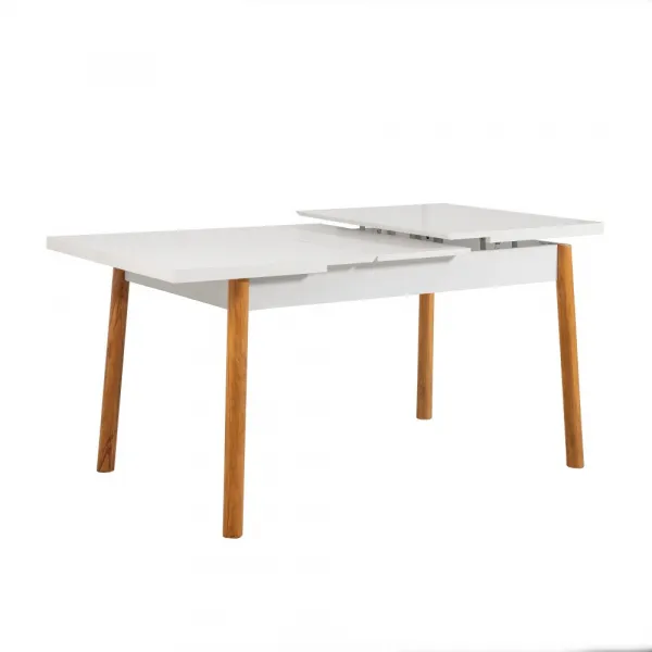 Jedálenský set s rozkladacím stolom a stoličkami (6 kusov) Santiago Atlantic-White Grey