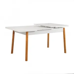 Jedálenský set s rozkladacím stolom a stoličkami (6 kusov) Santiago Atlantic-White Grey
